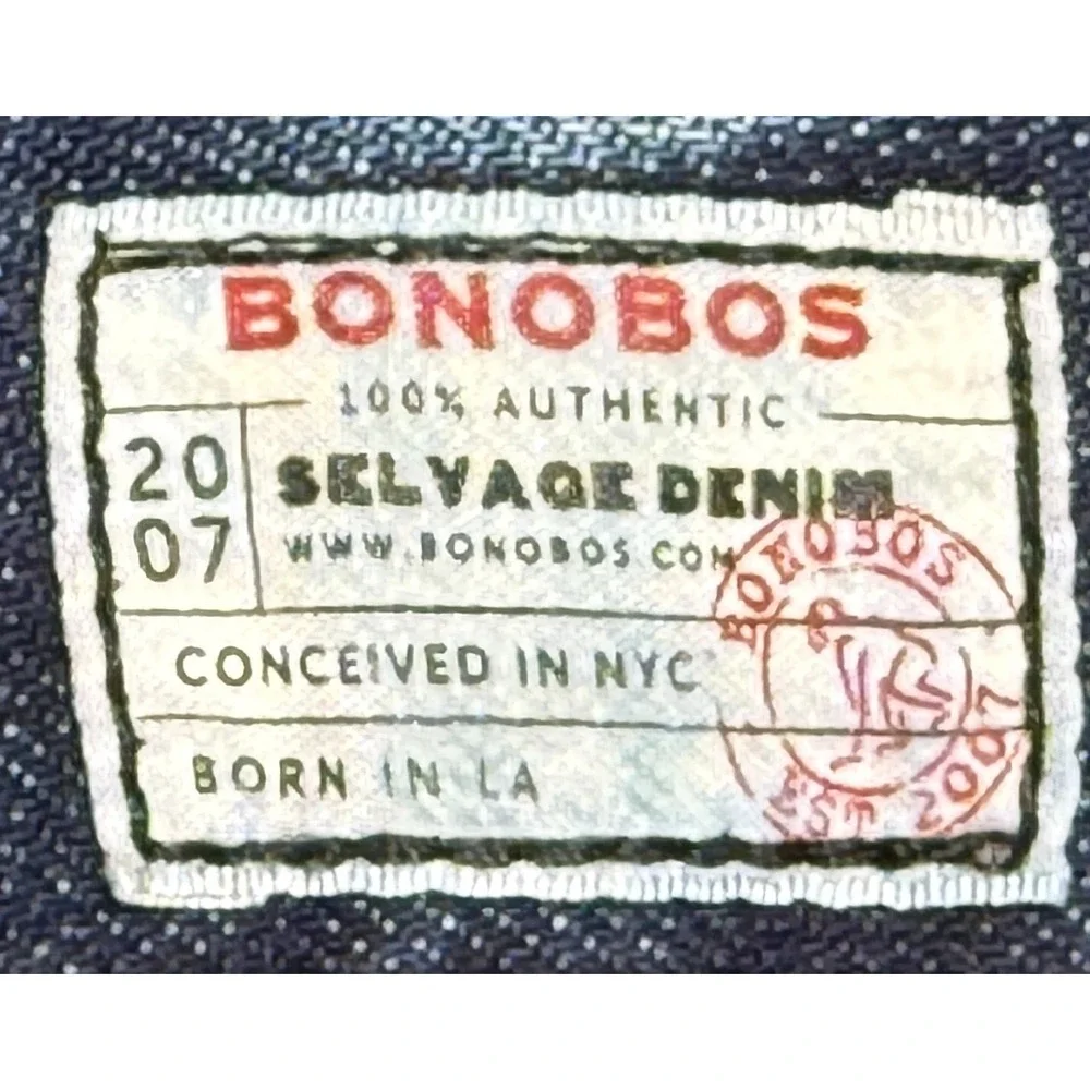 Bonobos Straight 5 Pocket Selvedge Made In USA Men's Denim Jeans Size 28x32